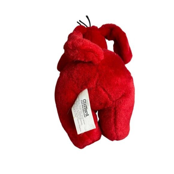 Vintage 2000 Scholastic Clifford The Big Red Dog Plush Toy With Collar 10" - Picture 4 of 6